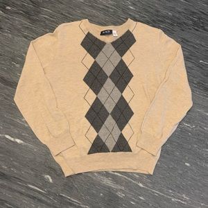 cream diamond design sweater